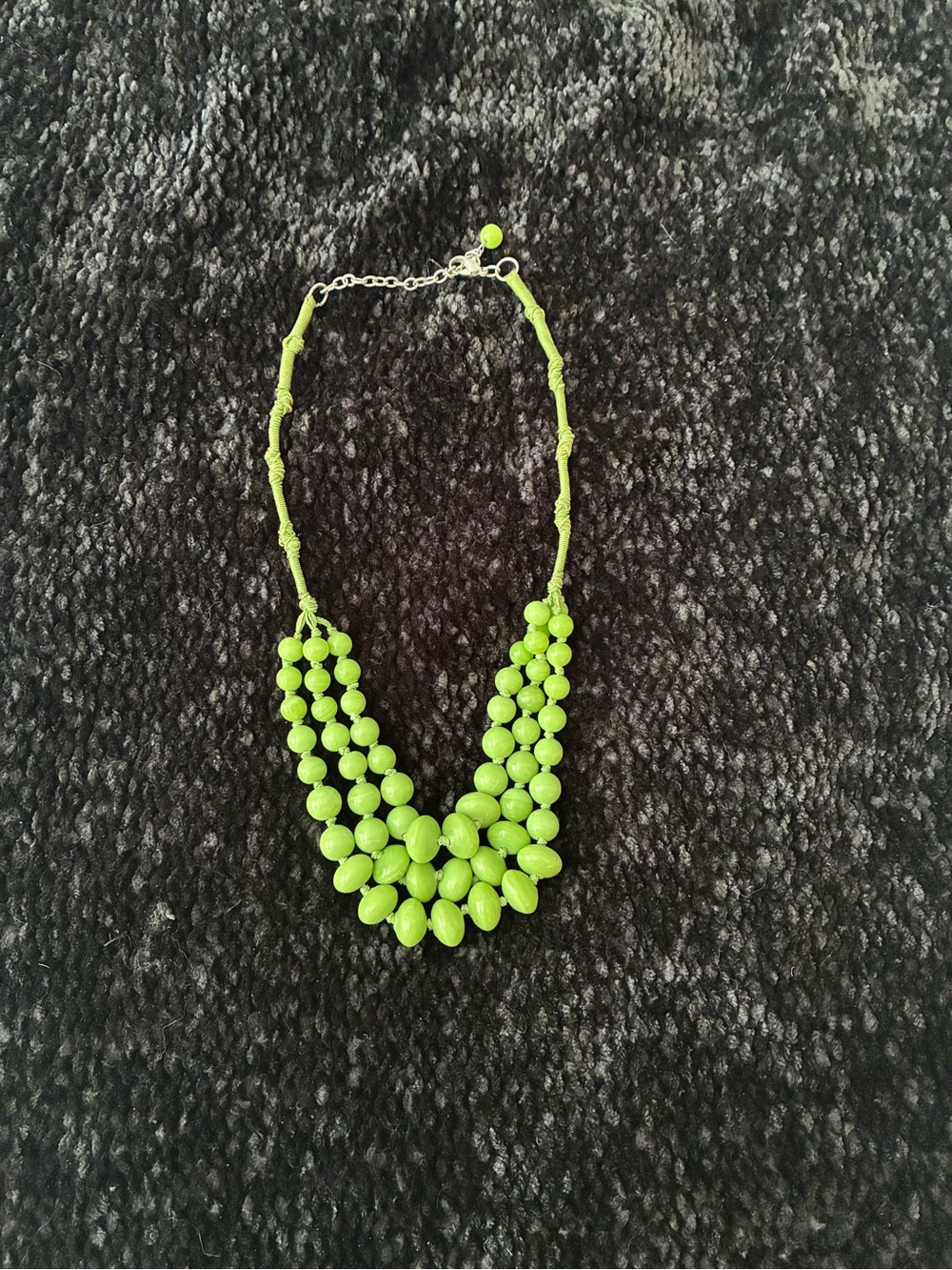 Neon Lime Beaded Statement Necklace - Women Jewelry